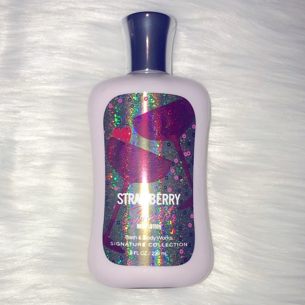 New BATH AND & BODY WORKS STRAWBERRY SPARKLER lotion